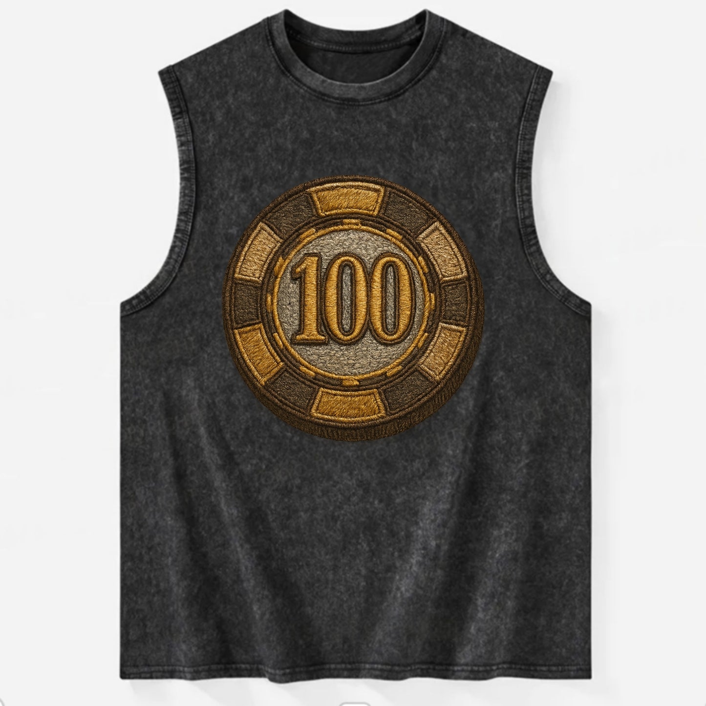 Poker Chip  - Vintage Washed Tank - Black