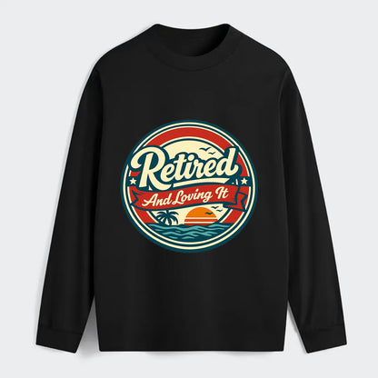 Carefree Retirement Emblem - Classic Long Sleeve Shirt - Black
