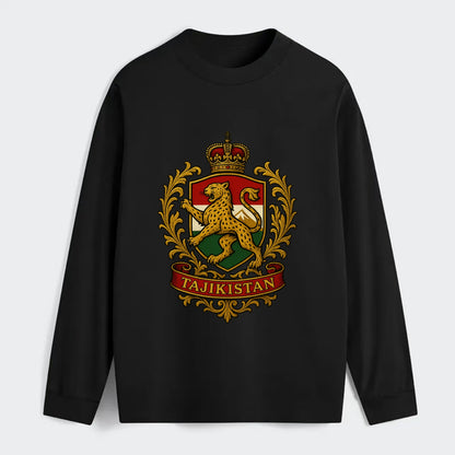 Tajikistan Heritage Badge - Classic Long Sleeve Shirt - Black