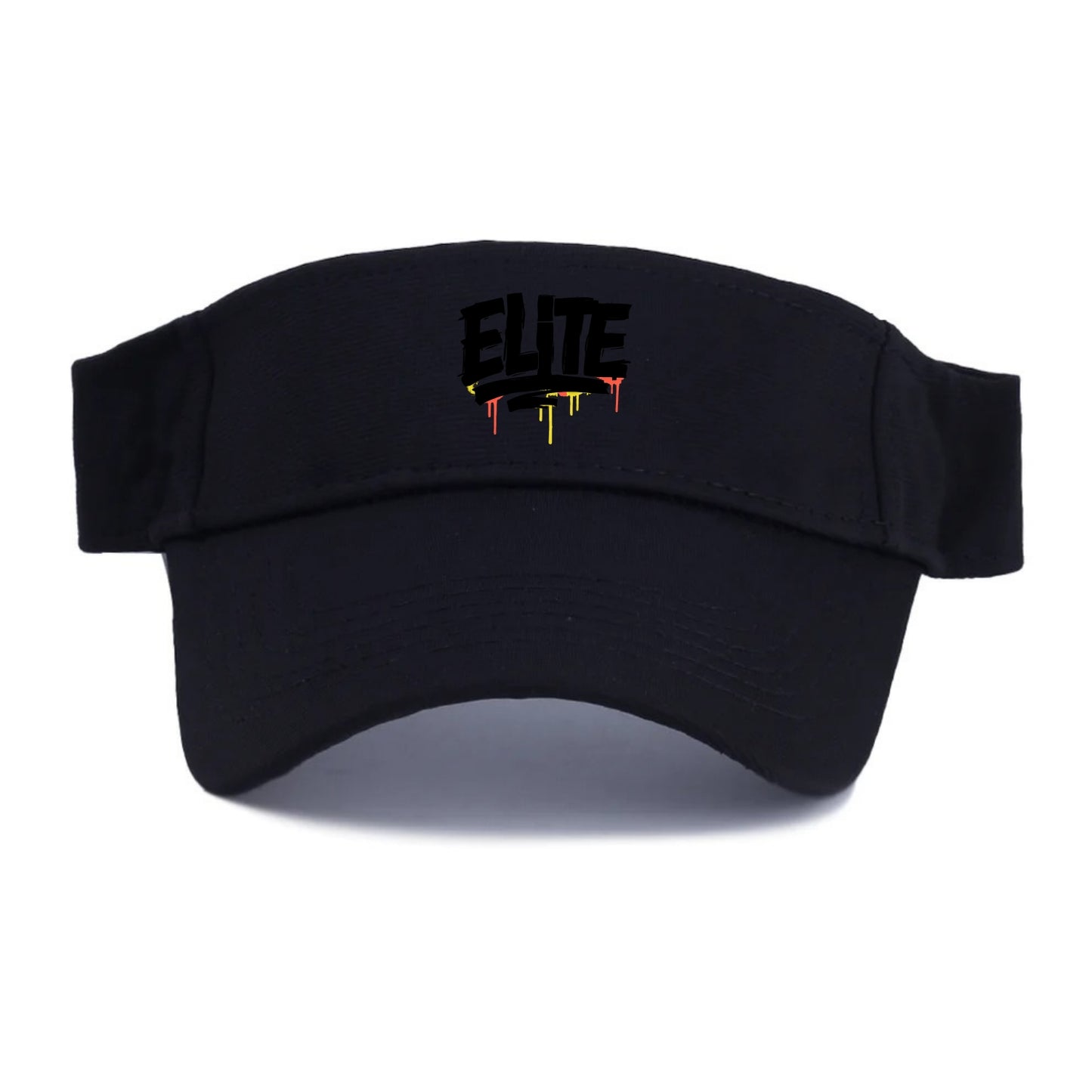 Bold typography design - "ELITE" - top tier, highest level - Visor - Black