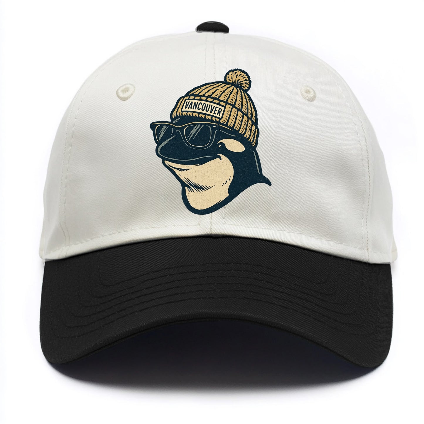 Vancouver Orca wearing Vancouver beanie - Two Tone Cap - Black