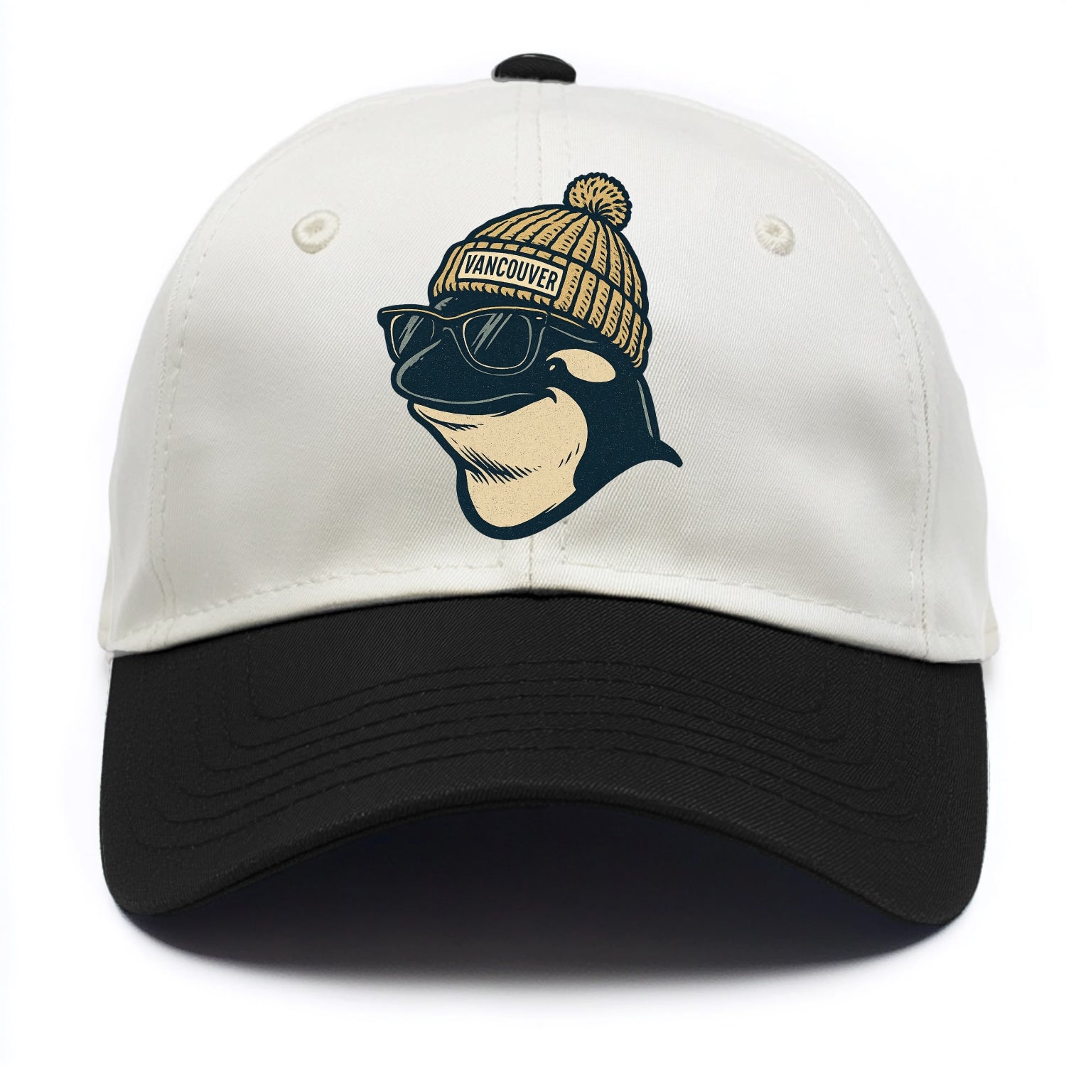 Vancouver Orca wearing Vancouver beanie - Two Tone Cap - Black