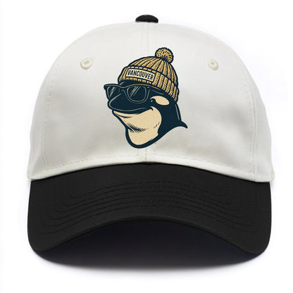 Vancouver Orca wearing Vancouver beanie - Two Tone Cap - Black