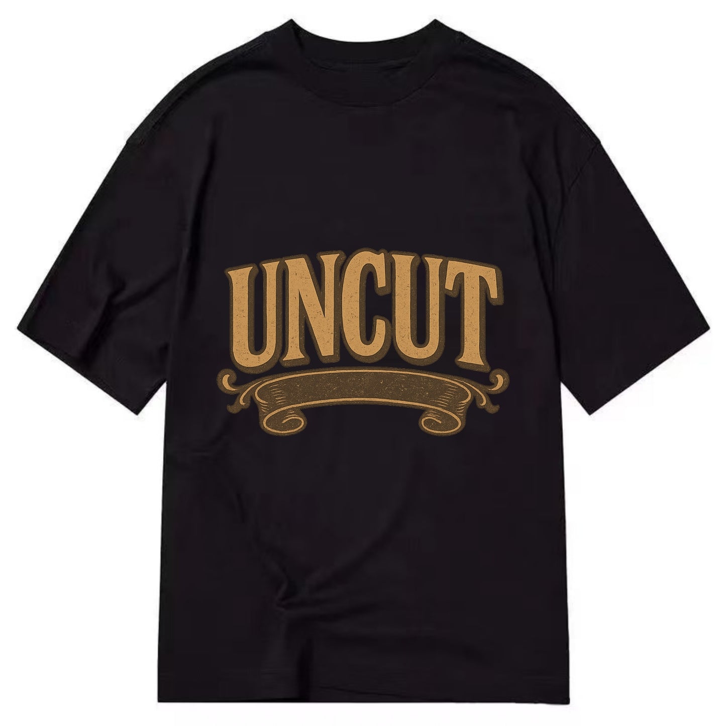 Bold typography design - "UNCUT" - pure, undiluted, authentic - Classic T-shirt - Black
