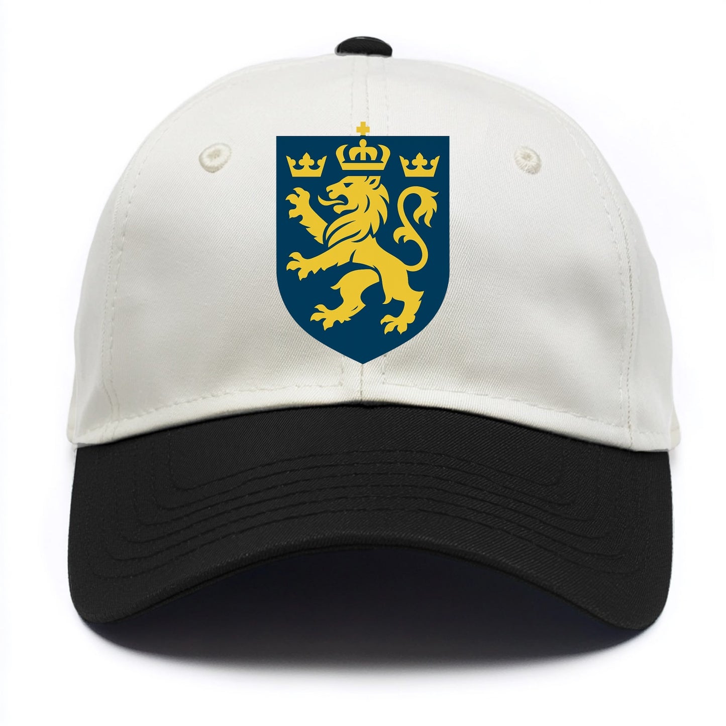Sweden Three Crowns Emblem  - Two Tone Cap - Black
