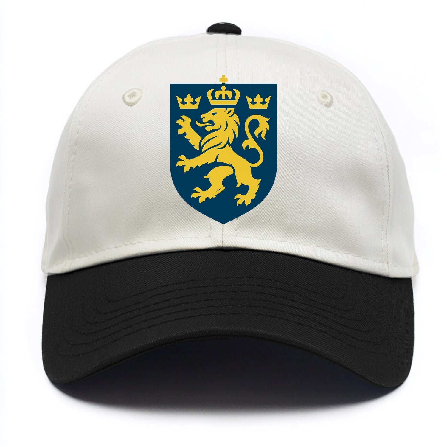 Sweden Three Crowns Emblem  - Two Tone Cap - Black