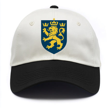 Sweden Three Crowns Emblem  - Two Tone Cap - Black