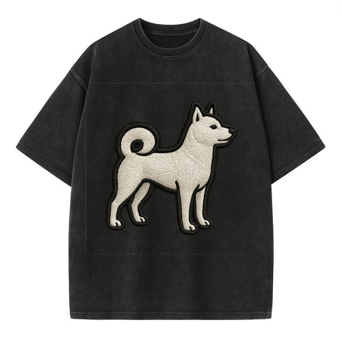 Kishu Ken - Contemporary white hunter de - Vintage T-shirt