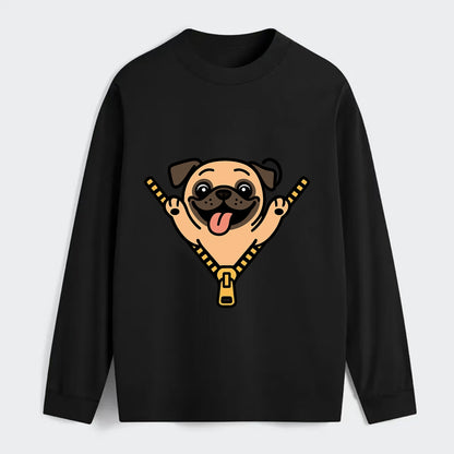 Pug - Classic Long Sleeve Shirt - Black