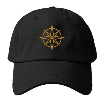 Compass Rose  - Baseball Cap - Black