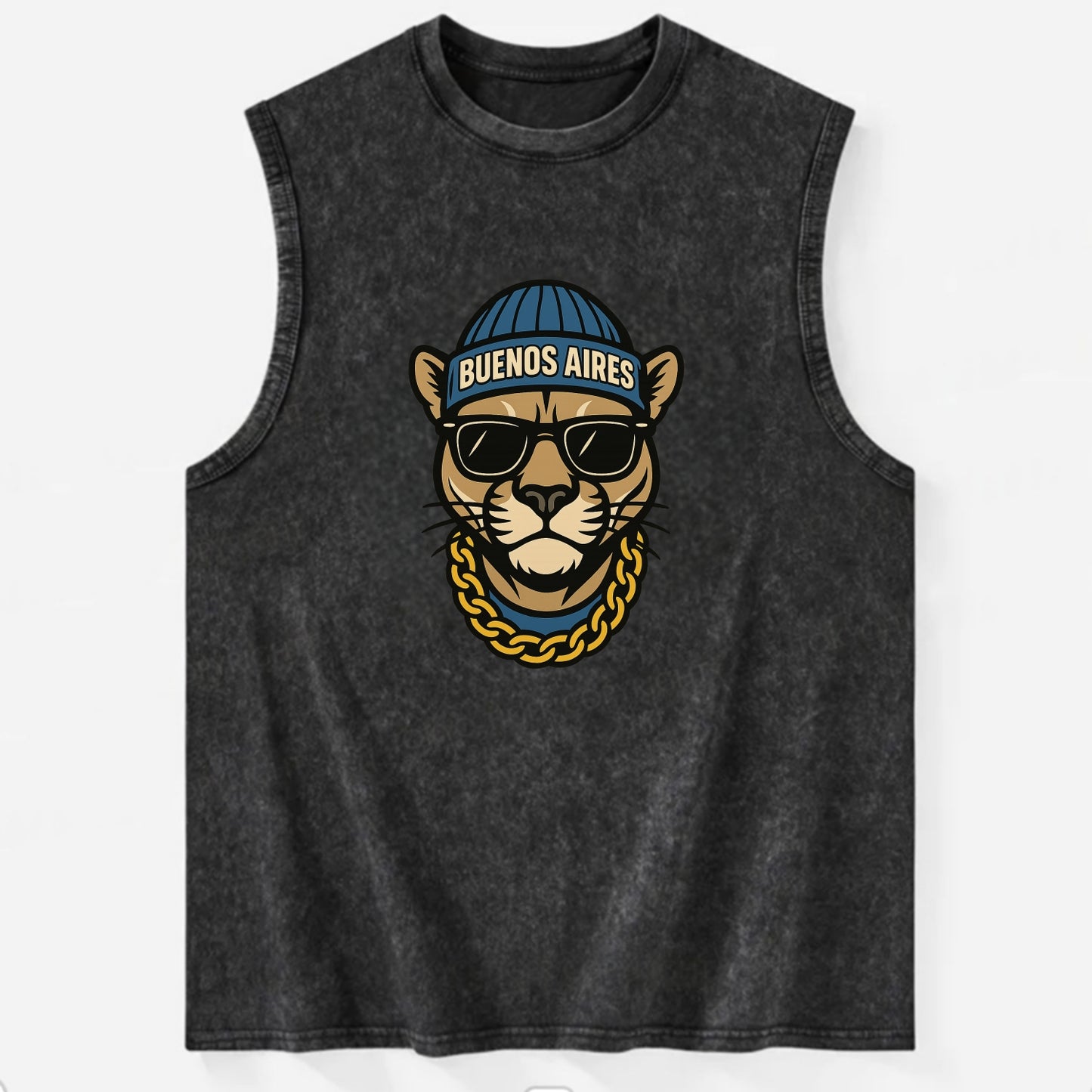 Buenos Aires Puma - Vintage Washed Tank - Black
