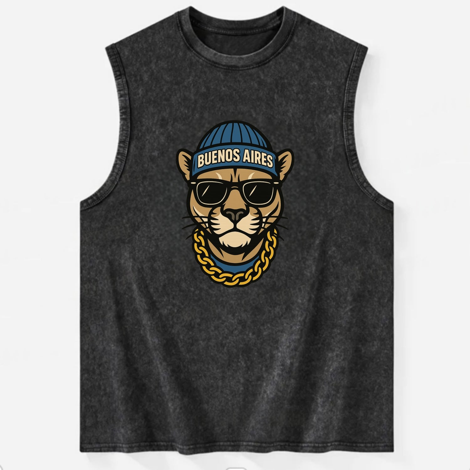 Buenos Aires Puma - Vintage Washed Tank - Black