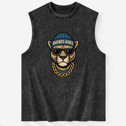 Buenos Aires Puma - Vintage Washed Tank - Black
