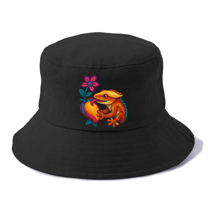 Crested Gecko - Bucket Hat - Black