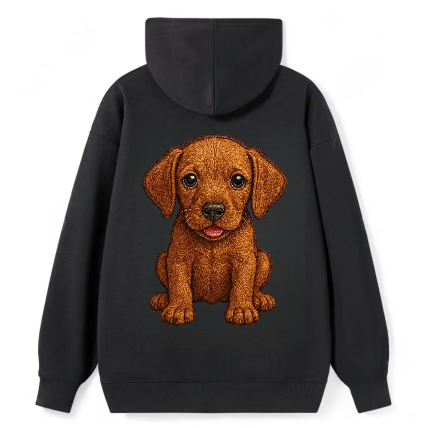 Baby Vizsla Puppy - golden rust coat, soulful eyes, athletic build, - Classic Pullover Hoodie - Black