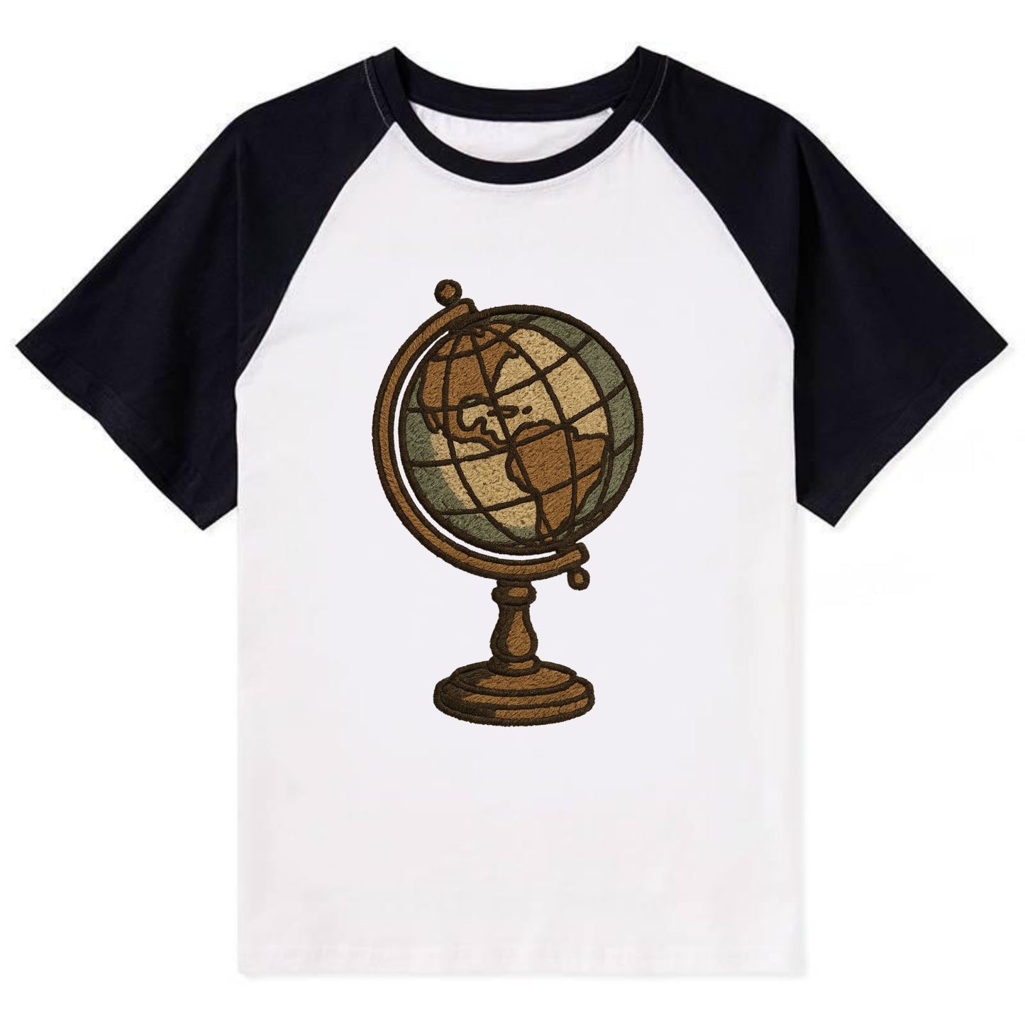 Globe  - Contrast Raglan T-shirt - Black