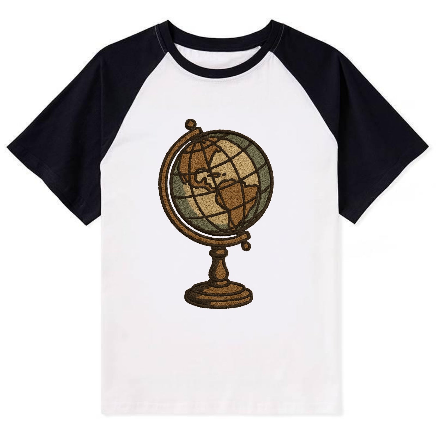 Globe  - Contrast Raglan T-shirt - Black