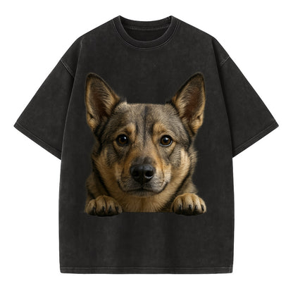 Swedish Vallhund  - Vintage T-shirt - Black