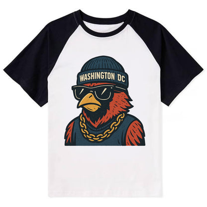"cardinal" "washington Dc" "dc" "navy" "us East" - Contrast Raglan T-shirt - Black