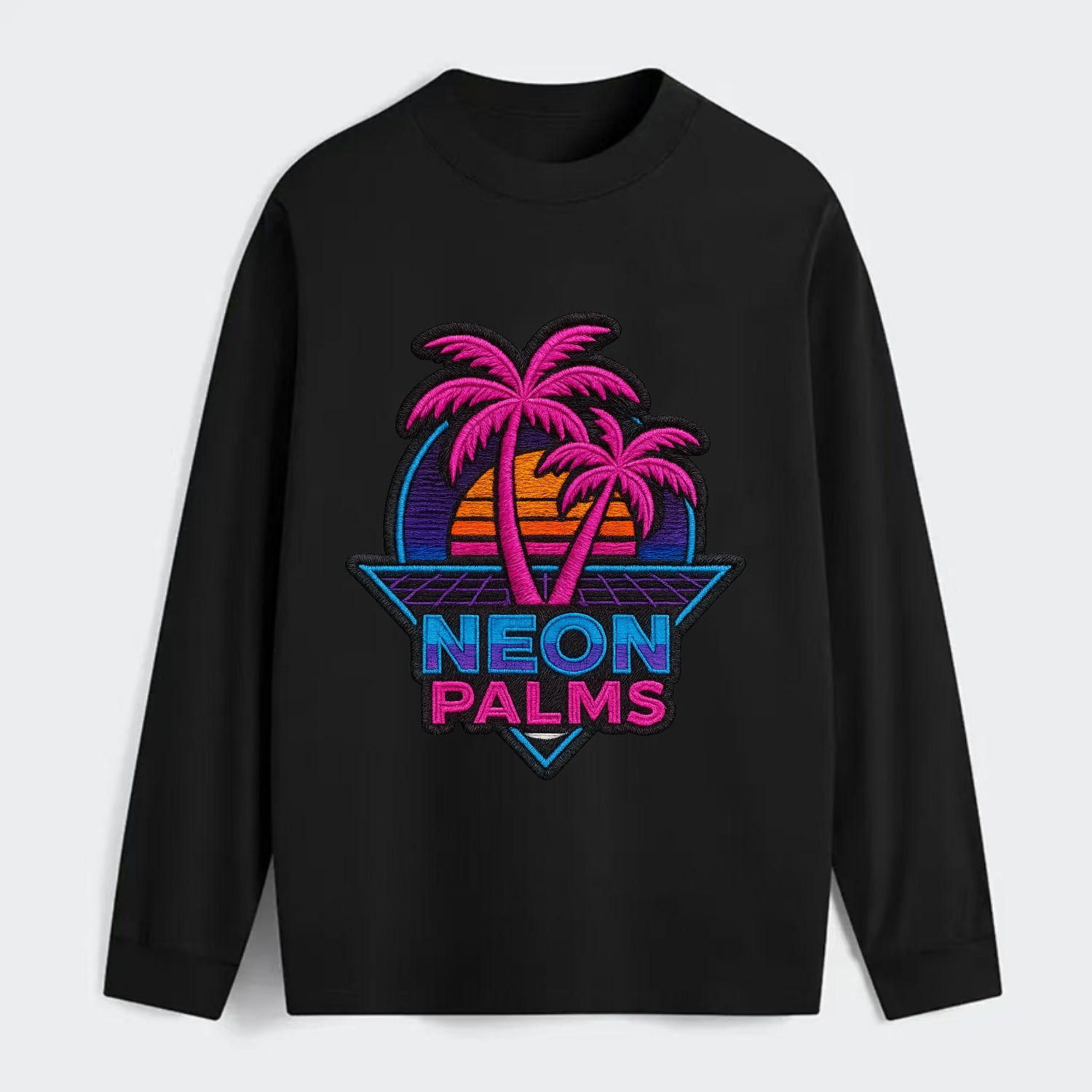 Neon Palms - Classic Long Sleeve Shirt - Black