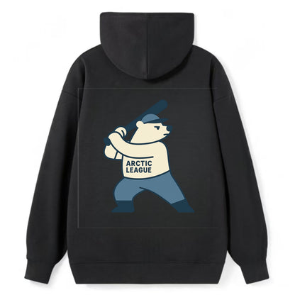 Polar Bear Baseball MVP - Classic Pullover Hoodie - Black