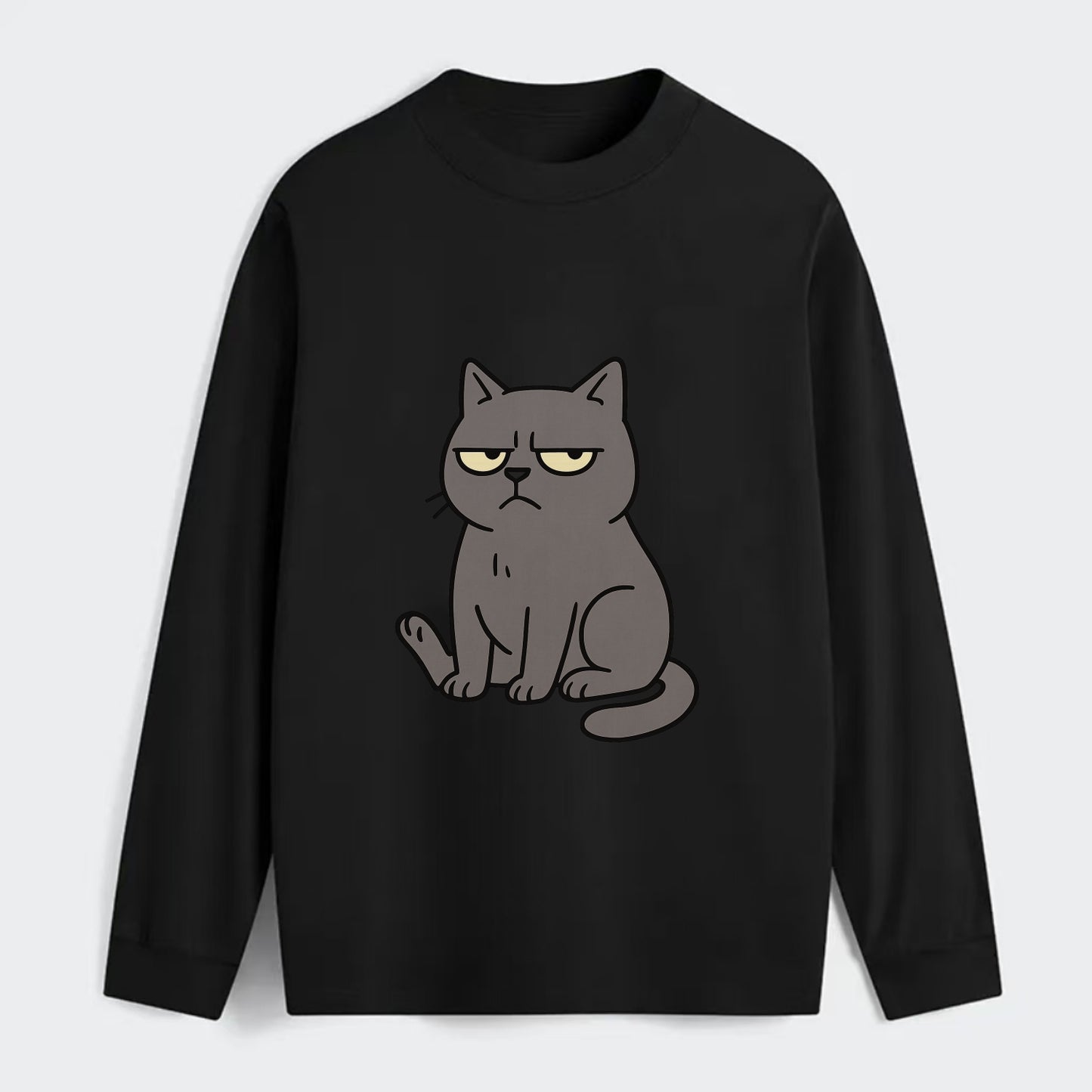 The Cat Judging Silently - Classic Long Sleeve Shirt - Black