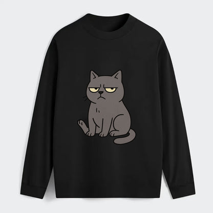 The Cat Judging Silently - Classic Long Sleeve Shirt - Black
