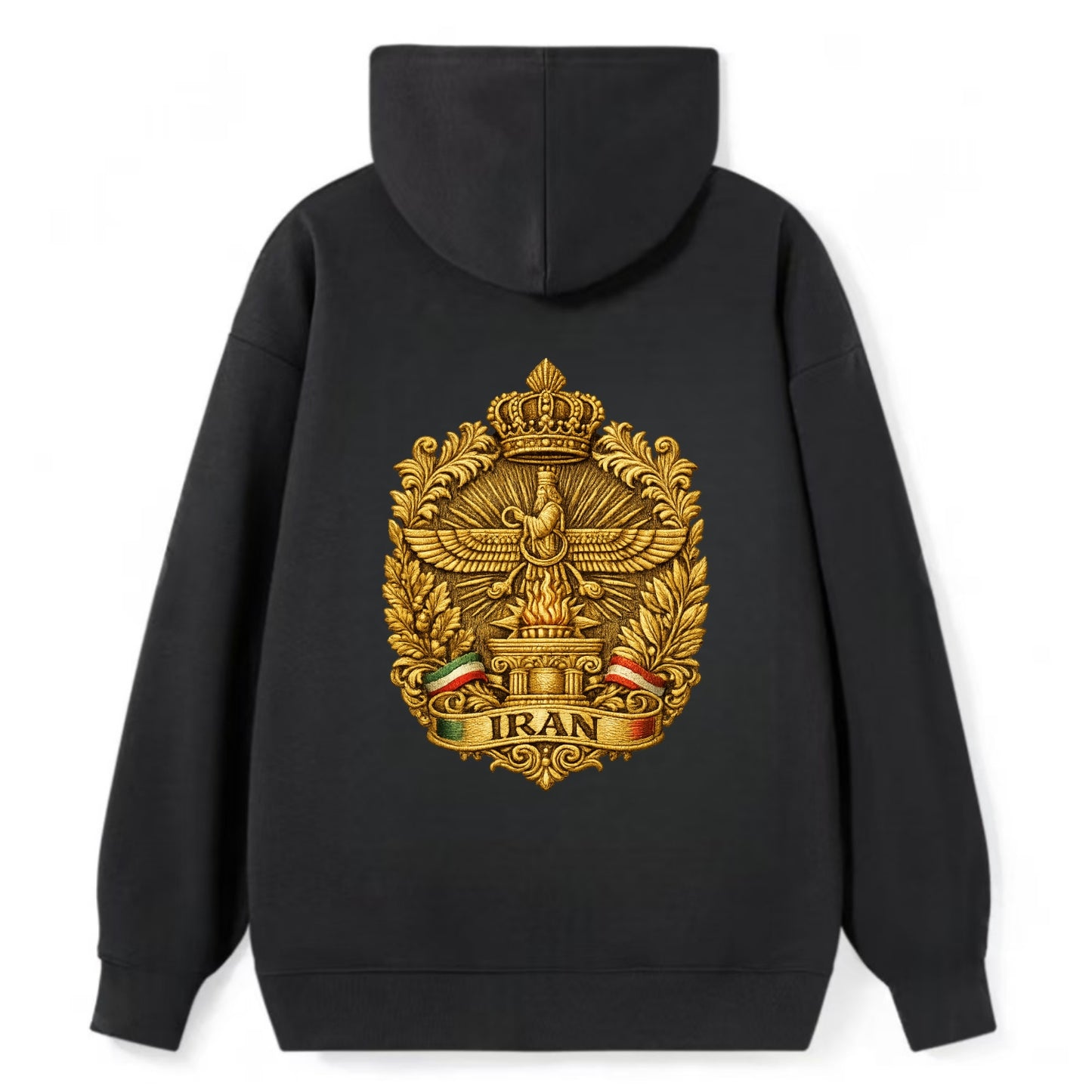 Iran Fire Temple Emblem - Classic Pullover Hoodie - Black