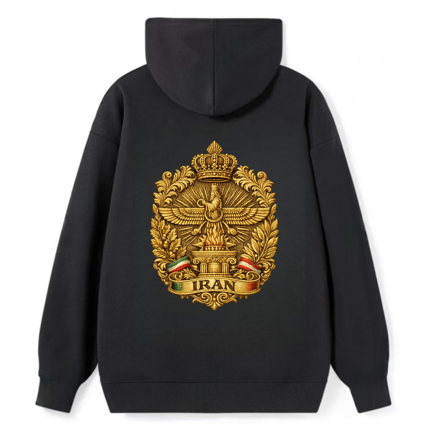 Iran Fire Temple Emblem - Classic Pullover Hoodie - Black