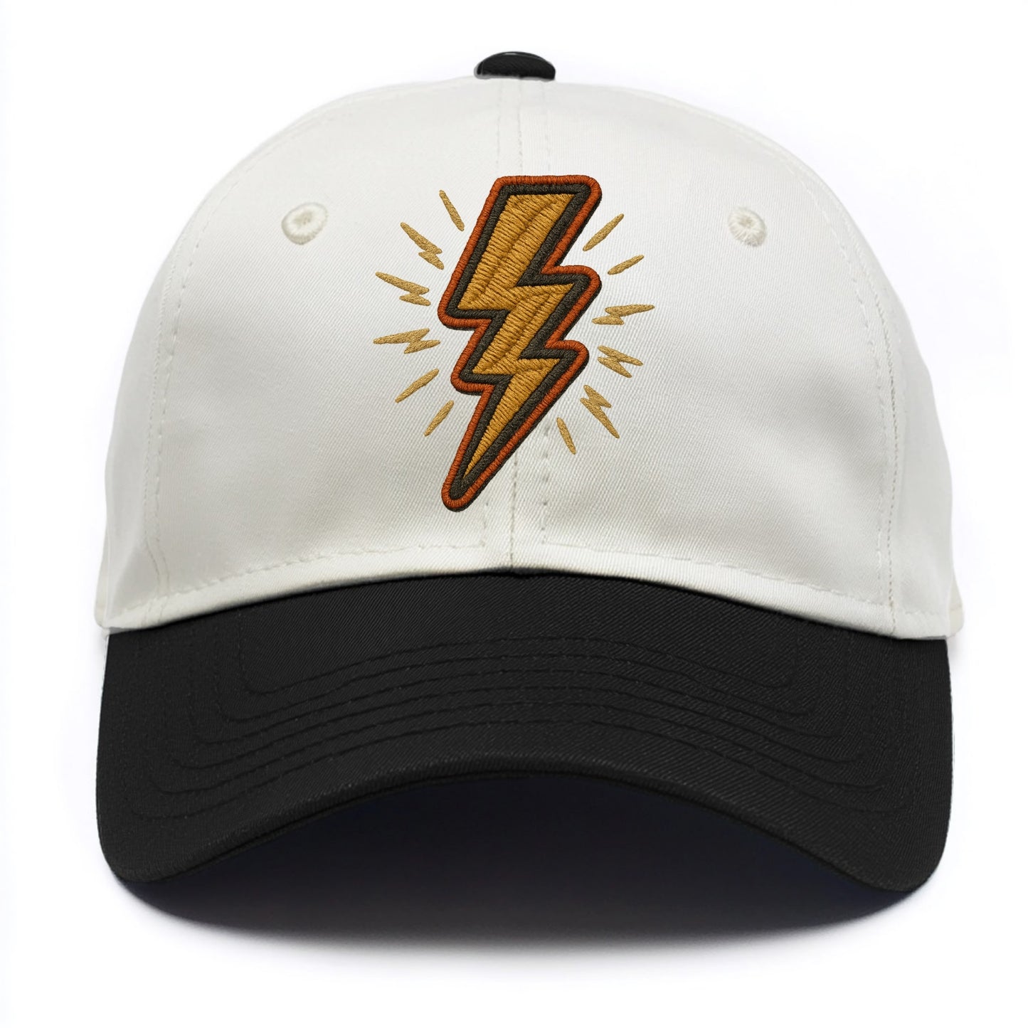 Lightning Bolt  - Two Tone Cap - Black