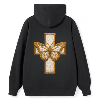 Resurrection Cross  - Classic Pullover Hoodie - Black