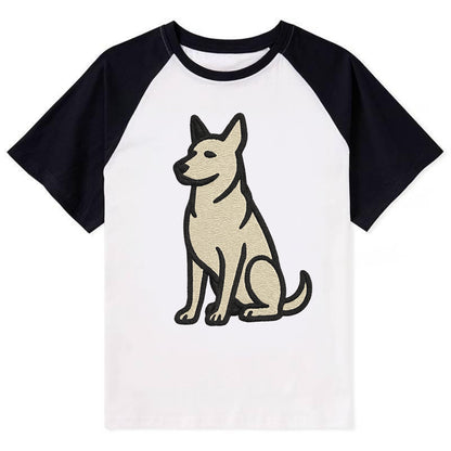 German Sheprador - German Shepherd Lab m Contrast Raglan T-shirt - Black