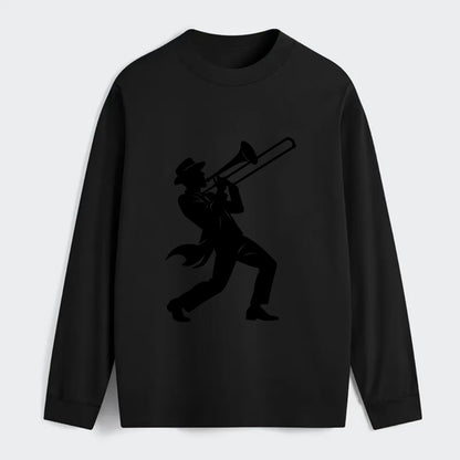 Trombone player jazz improvisation - Classic Long Sleeve Shirt - Black