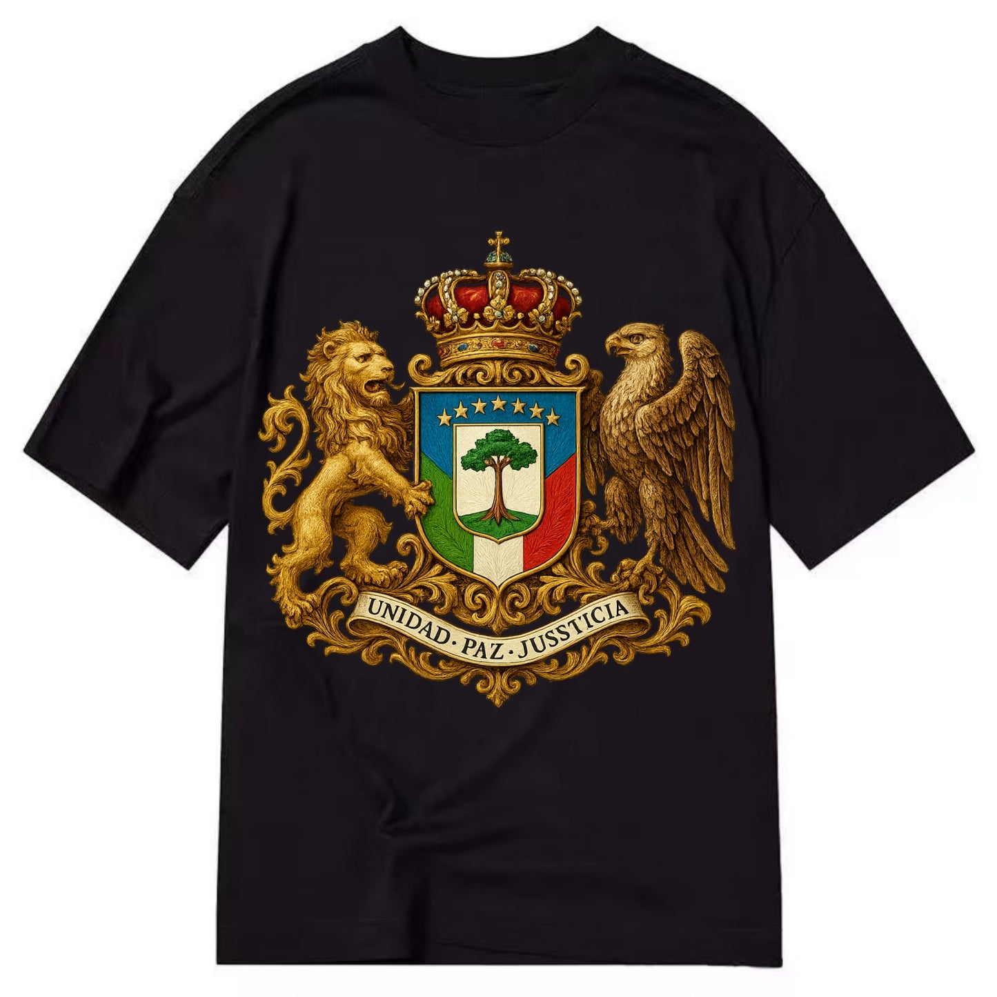 Equatorial Guinea Silk Cotton Tree Emblem - Classic T-shirt - Black