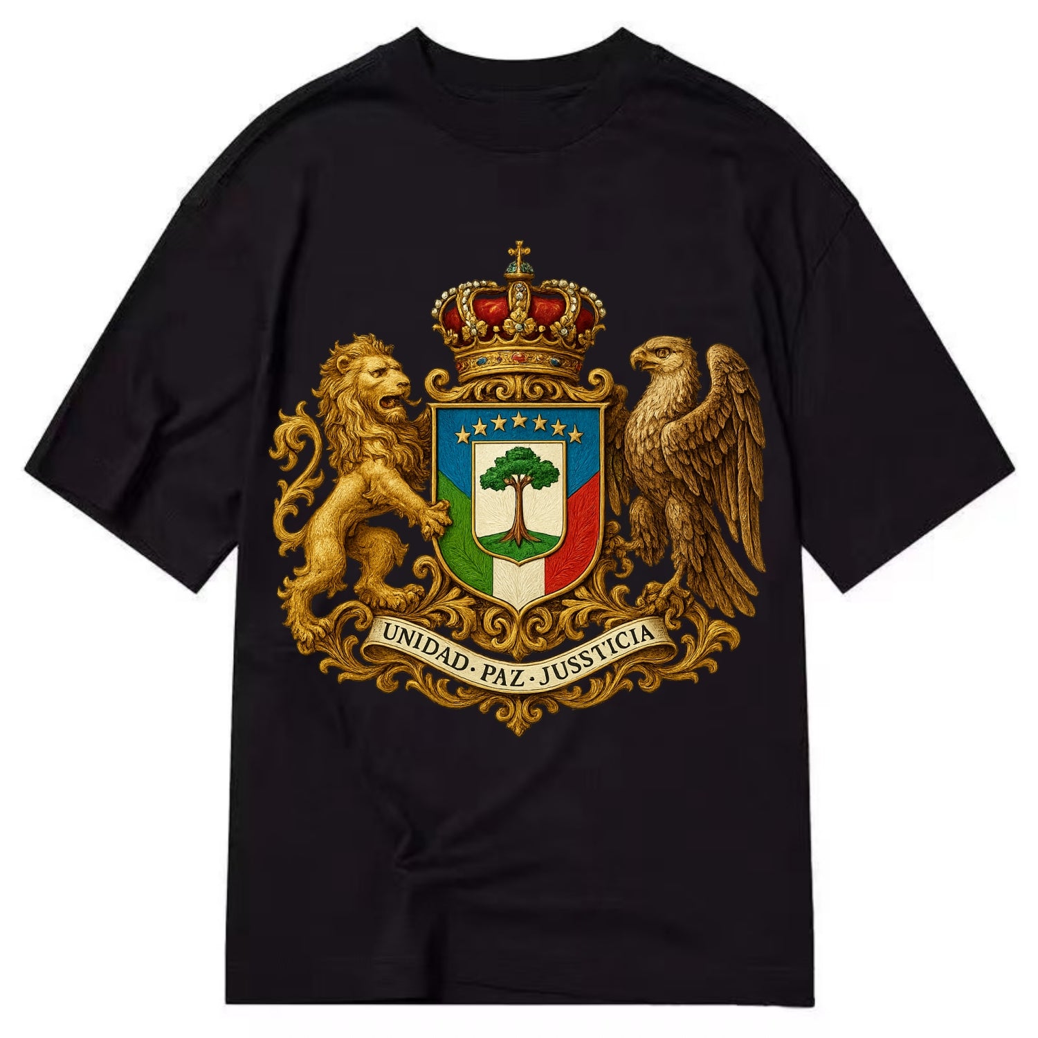 Equatorial Guinea Silk Cotton Tree Emblem - Classic T-shirt - Black