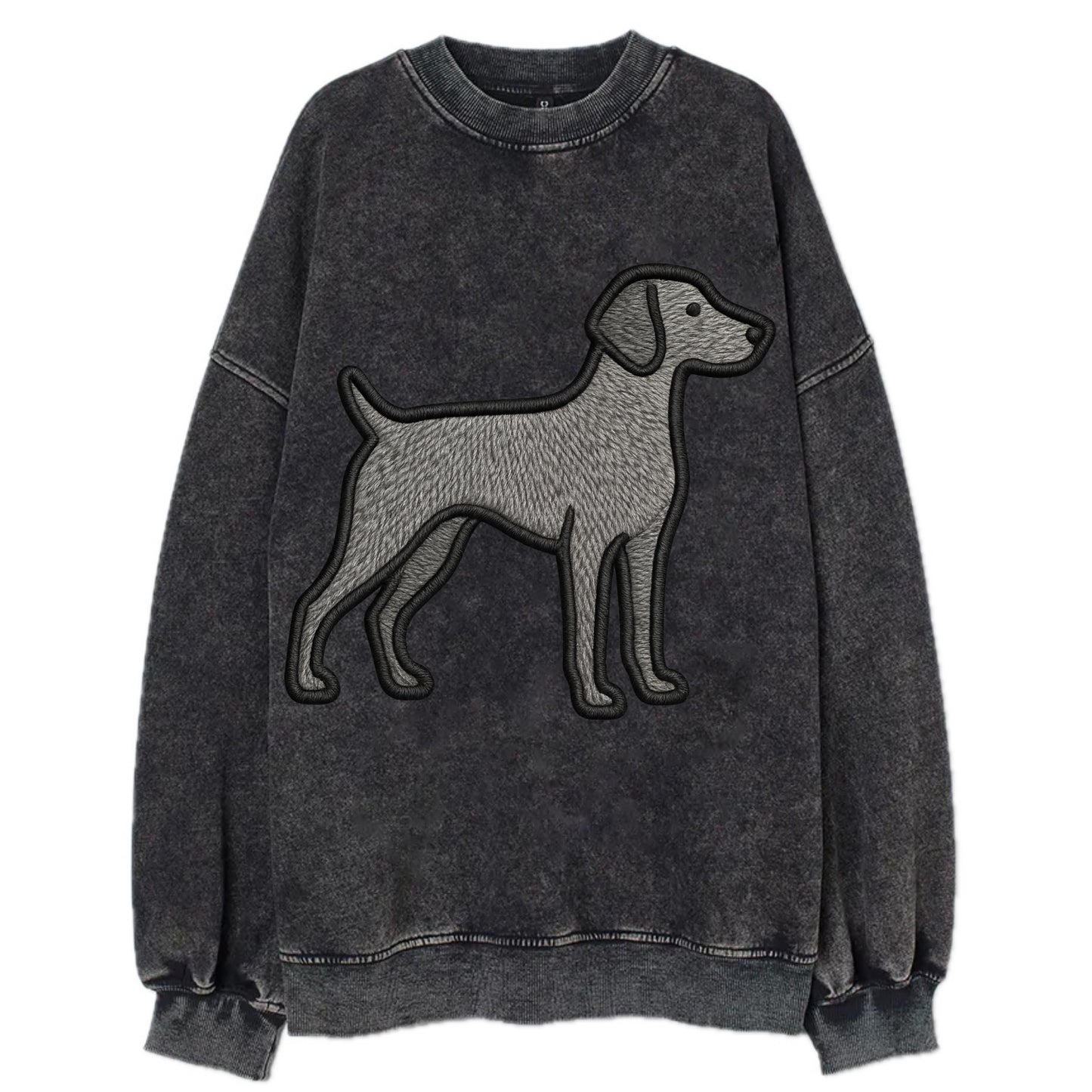 Weimaraner - Trendy gray ghost design wi - Vintage Sweatshirt - Black