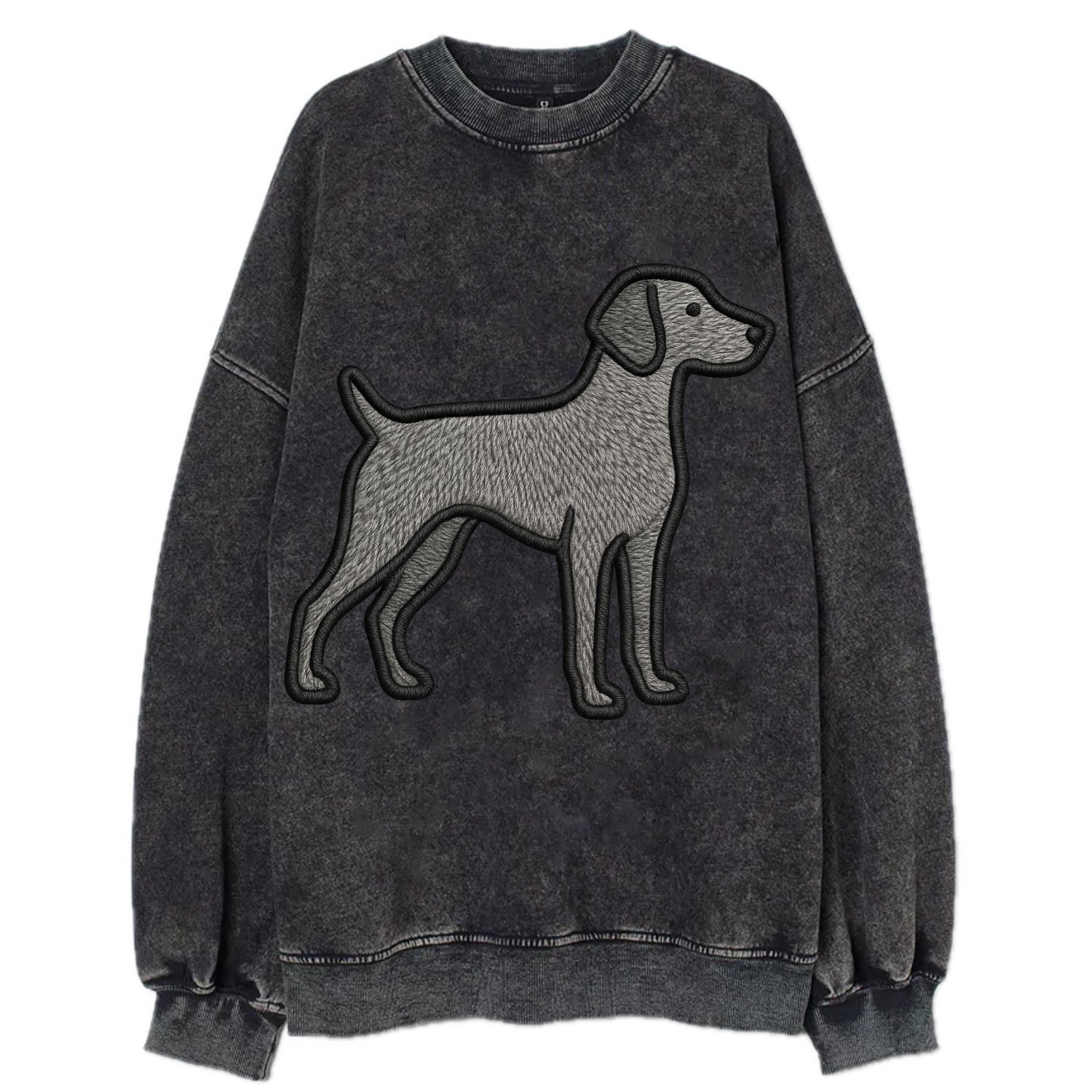 Weimaraner - Trendy gray ghost design wi - Vintage Sweatshirt - Black
