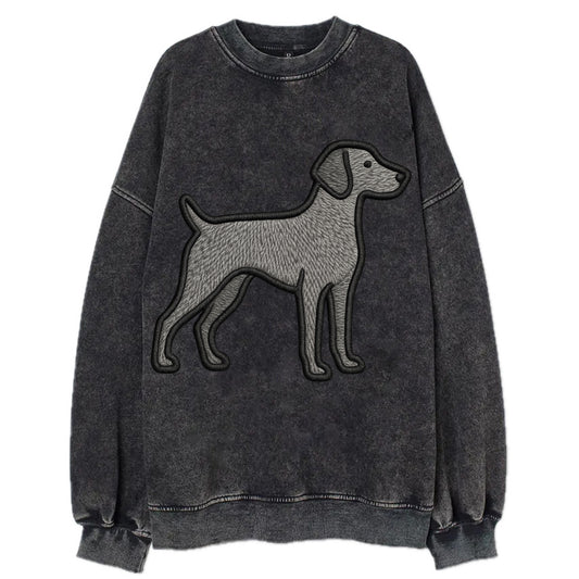 Weimaraner - Trendy gray ghost design wi - Vintage Sweatshirt - Black