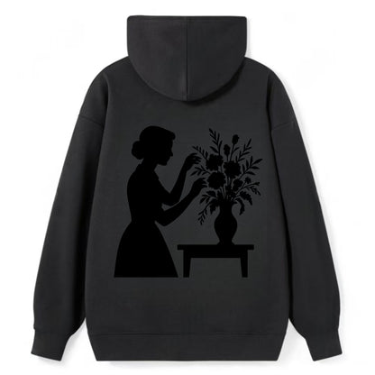 Florist arranging dramatic bouquet - Classic Pullover Hoodie - Black