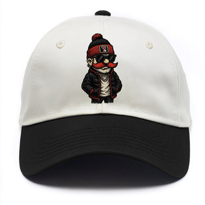 Lubbock Raider wearing Texas Tech beanie with guns up patch - Two Tone Cap - Black