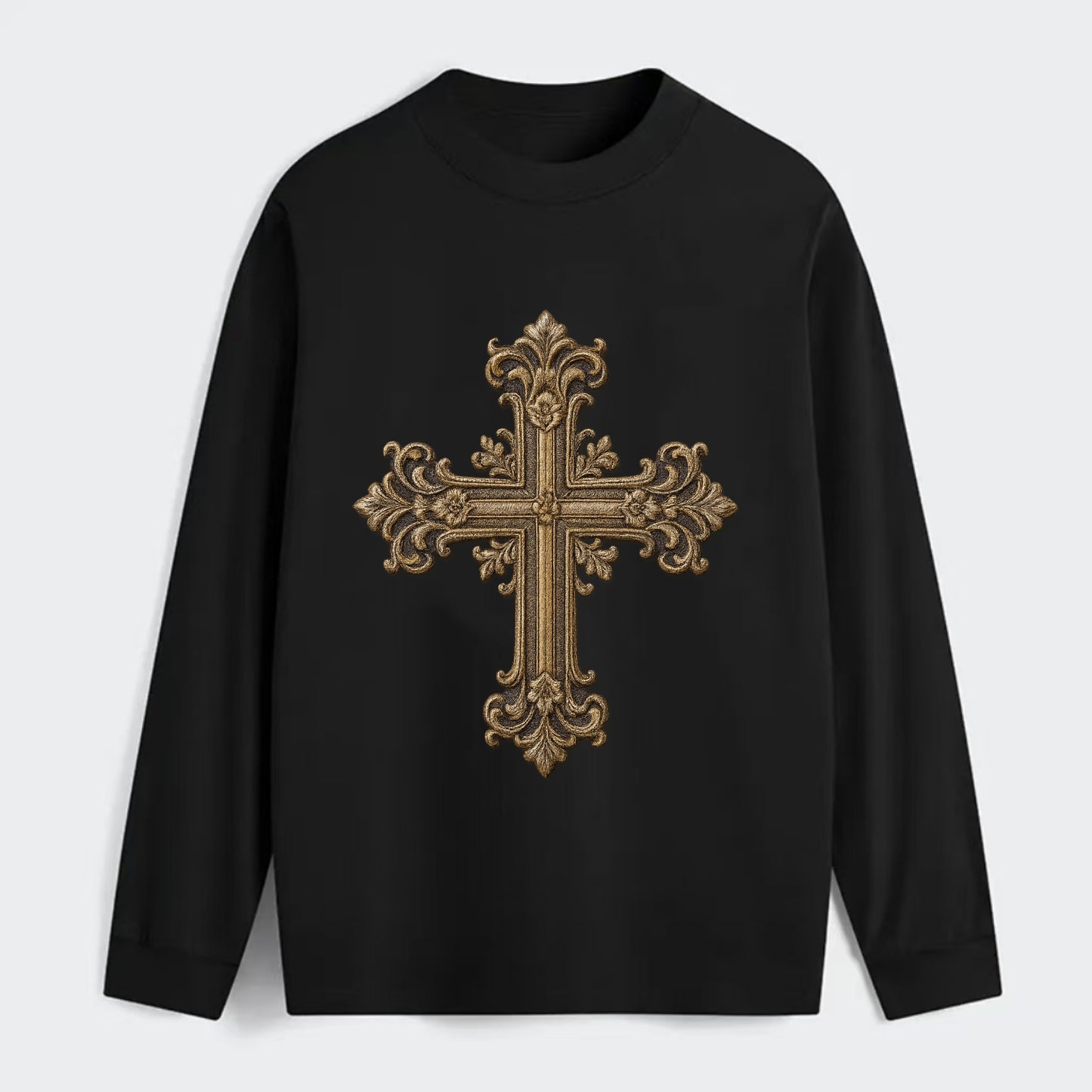 Victorian Cross  - Classic Long Sleeve Shirt - Black