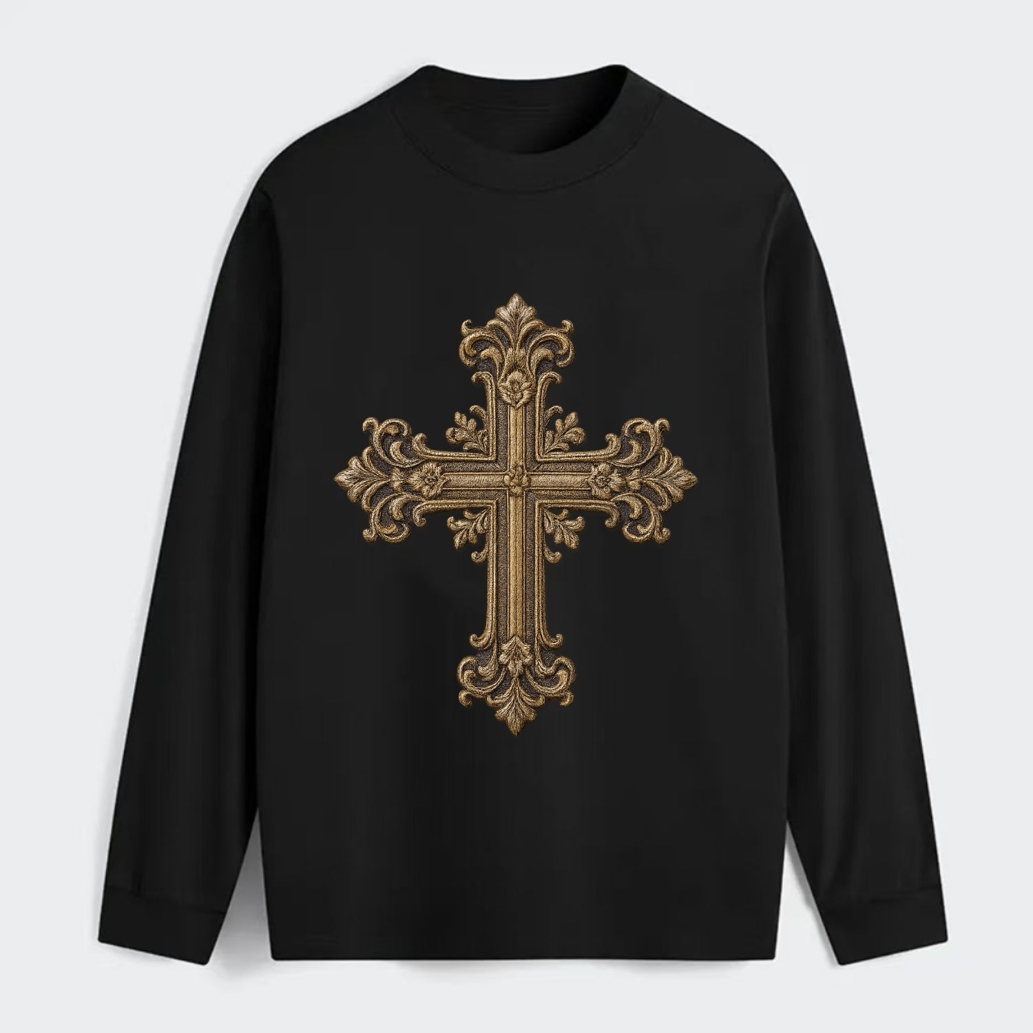 Victorian Cross  - Classic Long Sleeve Shirt - Black