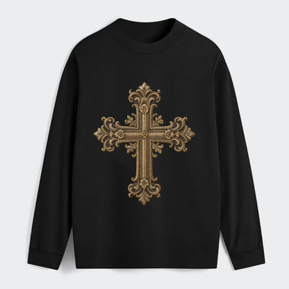 Victorian Cross  - Classic Long Sleeve Shirt - Black