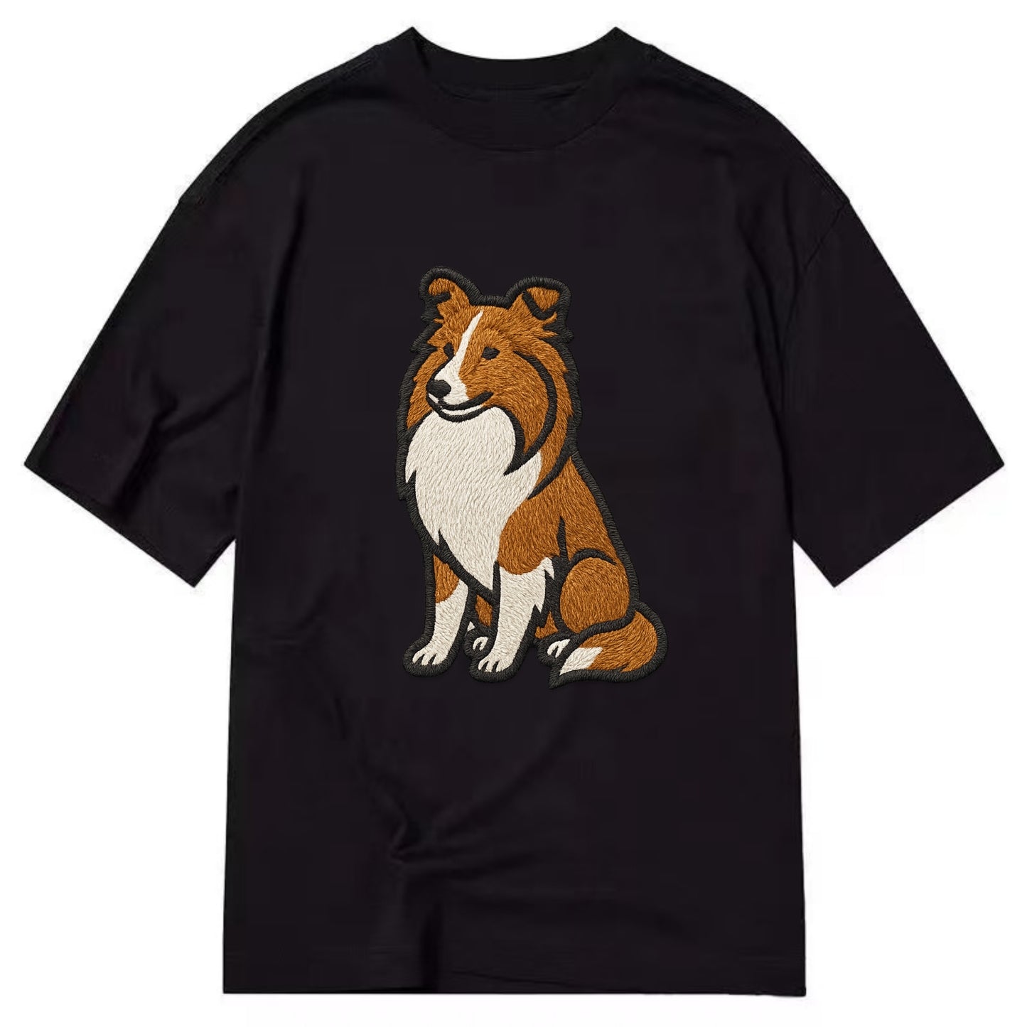 Shetland Sheepdog - Sable and white embr Classic T-shirt - Black