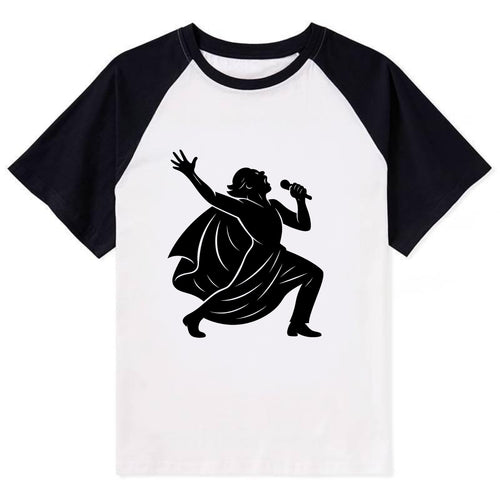 Opera singer powerful finale - Contrast Raglan T-shirt
