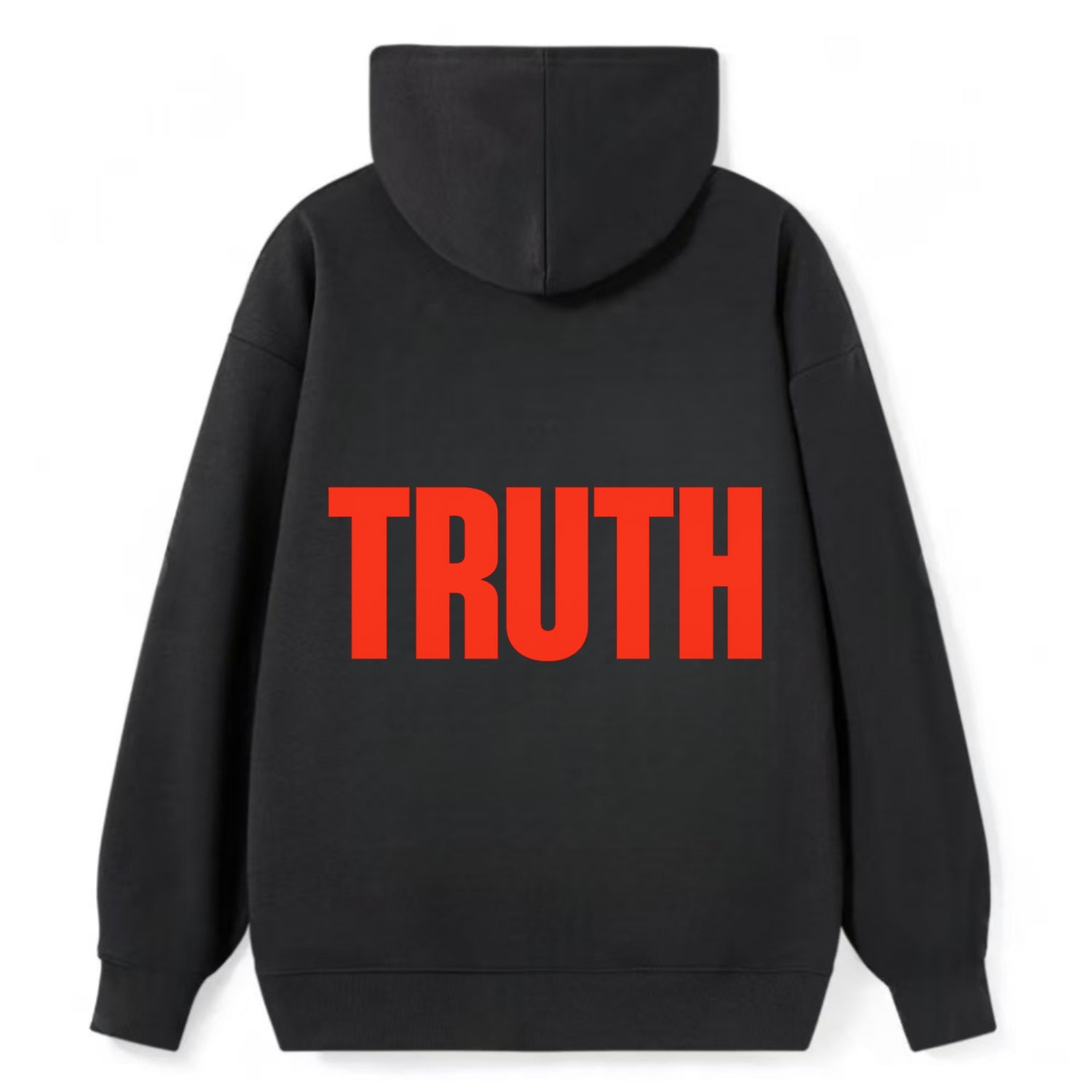 Bold typography design - "TRUTH" - honesty, reality - Classic Pullover Hoodie - Black