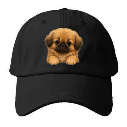 Pekingese  - Baseball Cap For Big Heads - Black