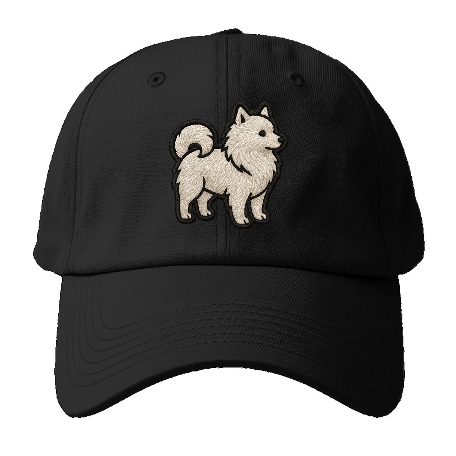 Japanese Spitz - Contemporary white spit - Baseball Cap For Big Heads - Black