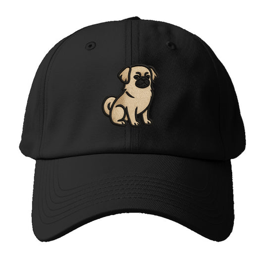 Tibetan Spaniel - Fawn small dog embroid - Baseball Cap For Big Heads - Black