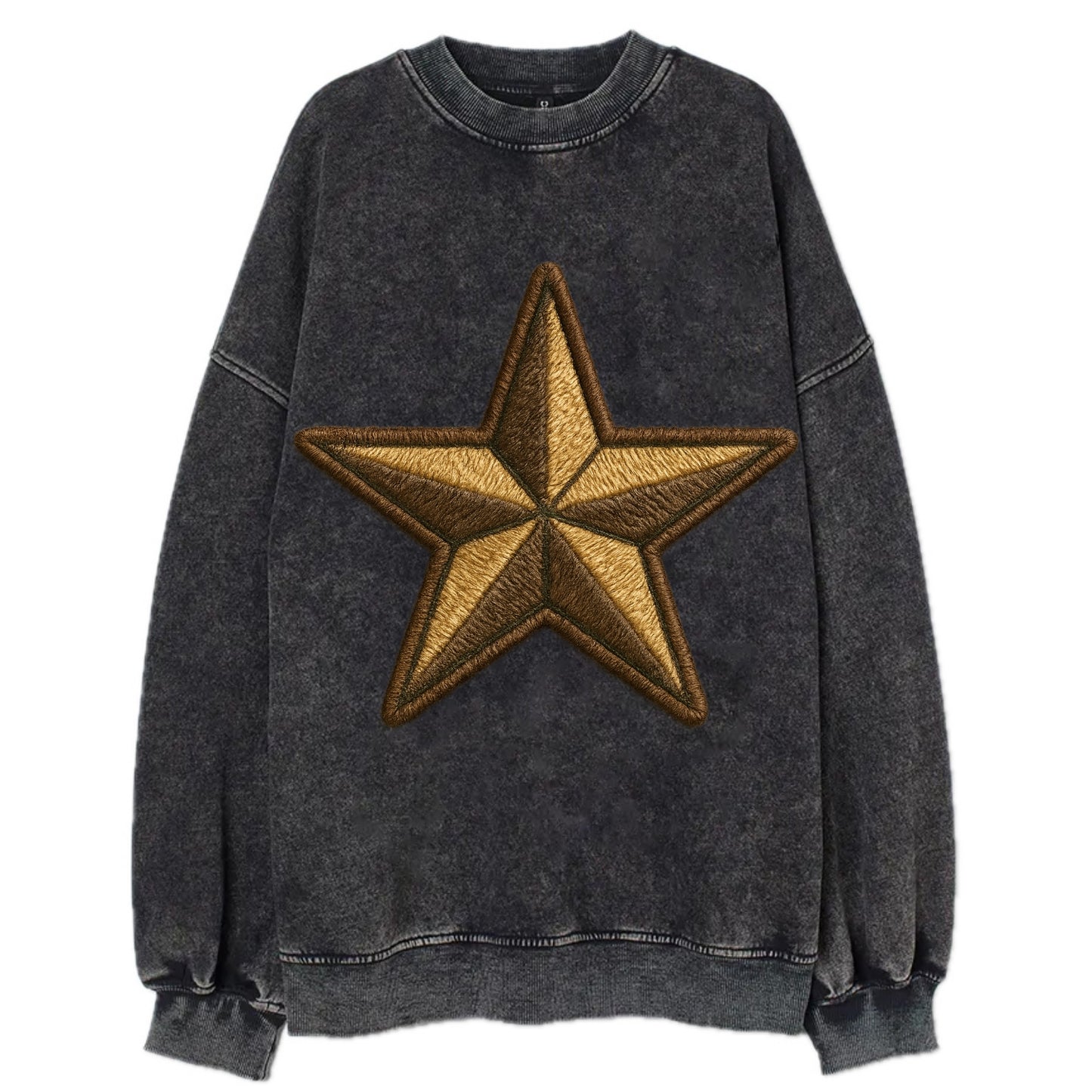 Star  - Vintage Sweatshirt - Black